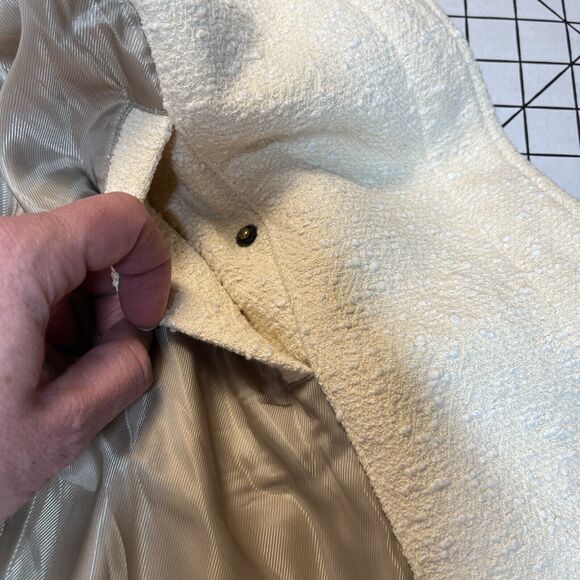 Banana Republic Womens Boucle Tweed Moto Jacket Balmacaan NWT Cream Ivory XS - Picture 7 of 14